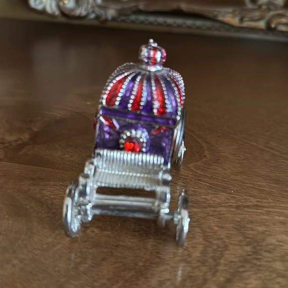 👑JAS CLOCK MINIATURE CARRIAGE ON WHEELS - Picture 6 of 9